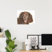 Poster Peinture à l'aquarelle Cocker Spaniel de travail (Bureau à domicile)