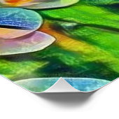 Poster Peinture à l'aquarelle de fleurs d'orchidées multi (Coin)