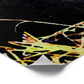 Poster Peinture à l'aquarelle de la vache Beltie Galloway (Coin)