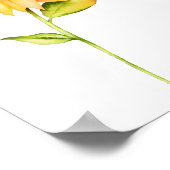 Poster Peinture à l'aquarelle de tournesol (Coin)