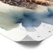 Poster Peinture à l'aquarelle d'un bébé girafe 5:4 (Coin)