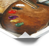 Poster Peinture à l'aquarelle italienne Greyhound (Coin)