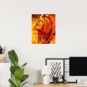 Poster Peinture à l'aquarelle Tristesse Orange (Bureau à domicile)