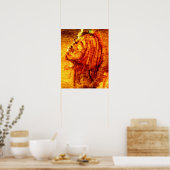 Poster Peinture à l'aquarelle Tristesse Orange (Cuisine)