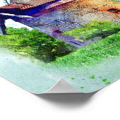 Poster Peinture à l'aquarelle vintage (Coin)