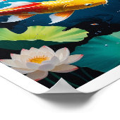 Poster Peinture à l'eau colorée des poissons (Coin)