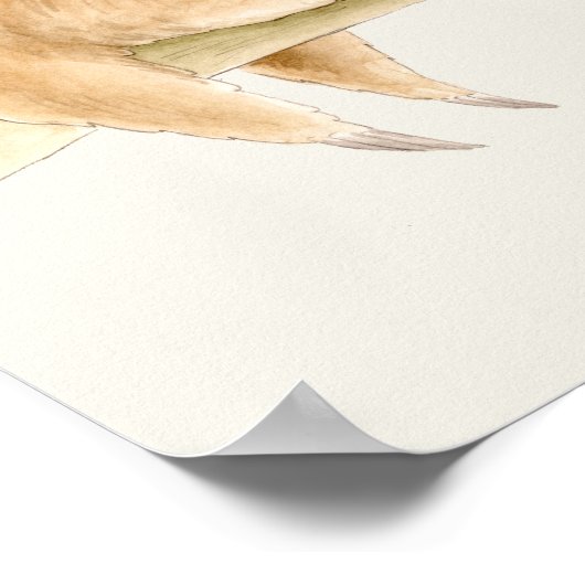 Poster Peinture à l'eau douce et mignonne pour bébé (Coin)