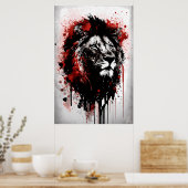 Poster Peinture à l'encre de lion (Cuisine)