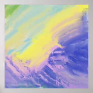 Poster peinture à l'huile abstraite