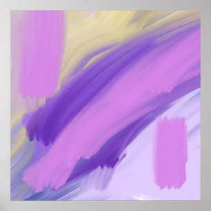 Poster peinture à l'huile abstraite colorée