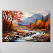 Poster Peinture à l'huile d'automne (Devant)