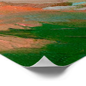 Poster peinture à l'huile de champs de fleurs sur toile. (Coin)