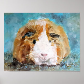 Poster Peinture à l'huile de cobaye