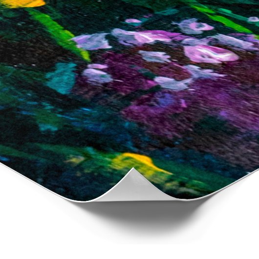 Poster peinture à l'huile de fleurs, belles fleurs de cha (Coin)