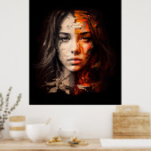 Poster Peinture à l'huile de fractionnement gauche/droite (Cuisine)