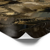 Poster Peinture à l'huile de léopard de neige (Coin)