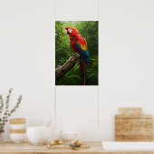 Poster Peinture à l'huile de Macaw (Cuisine)
