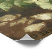 Poster Peinture à l'huile de roses blanches Vintages (Coin)