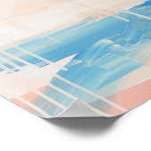 Poster Peinture à l'huile de surfeur côtière (Coin)