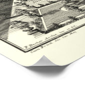 Poster Peinture à l'huile des Fontaines du Jardin de Vers (Coin)