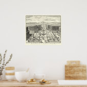 Poster Peinture à l'huile des Fontaines du Jardin de Vers (Cuisine)
