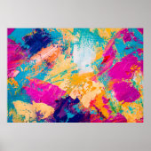 Poster Peinture à l'huile dessinée à la main. arrière - p (Devant)