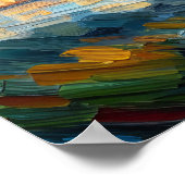 Poster Peinture à l'huile du Mont-Saint-Michel (Coin)