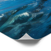 Poster Peinture à l'huile du Mont Saint-Michel en grand j (Coin)