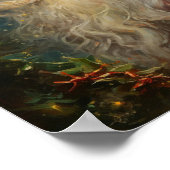 Poster Peinture à l'huile du Père Noël (Coin)