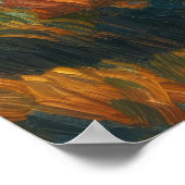 Poster Peinture à l'huile Étretat (Coin)