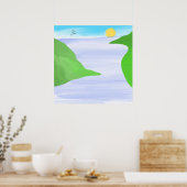 Poster peinture à l'huile paysage (Cuisine)