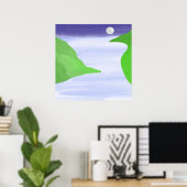 Poster peinture à l'huile paysage (Bureau à domicile)