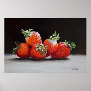Poster Peinture à l'huile réaliste de nature morte de fra
