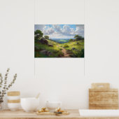 Poster Peinture à l'huile sur le sentier tortueux sur la  (Cuisine)