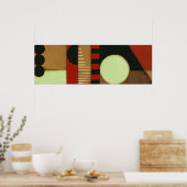 Poster Peinture à panneaux de style loft contemporain (Cuisine)