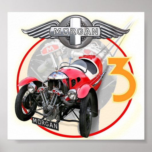 Poster Peinture à roues Morgan 3 (Devant)