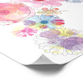 Poster peinture abstraite à la fleur (Coin)