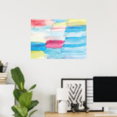 Poster peinture abstraite à l'aquarelle (Bureau à domicile)