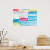 Poster peinture abstraite à l'aquarelle (Cuisine)