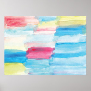 Poster peinture abstraite à l'aquarelle