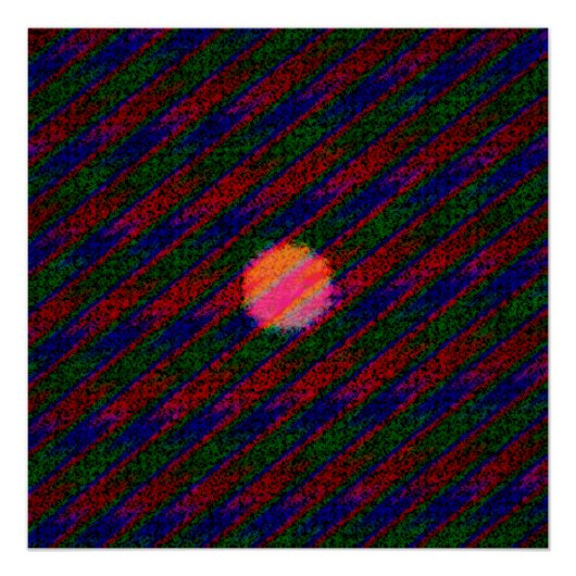 Poster Peinture Abstraite acrylique psychédélique (Devant)