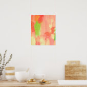 Poster Peinture Abstraite Aquarelle Pastel Texturée (Cuisine)