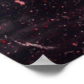 Poster Peinture abstraite blanche et bleue (Coin)