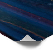 Poster Peinture abstraite bleu vert et marron (Coin)