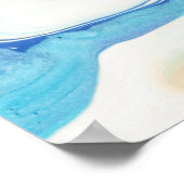 POSTER PEINTURE ABSTRAITE BLEUE ET BLANCHE 3 (Coin)