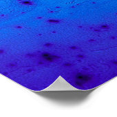 Poster Peinture abstraite bleue et turquoise (Coin)