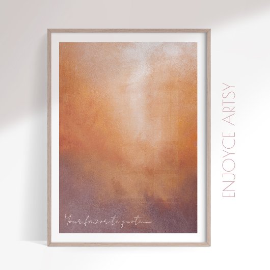 Poster Peinture abstraite chaleureuse et cosy