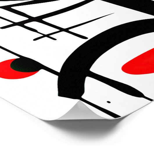 Poster Peinture Abstraite Chat noir (Coin)