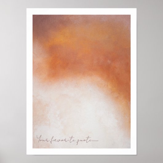 Poster Peinture abstraite chaude rustique peinture murale (Devant)