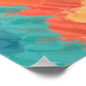 Poster Peinture Abstraite colorée (Coin)